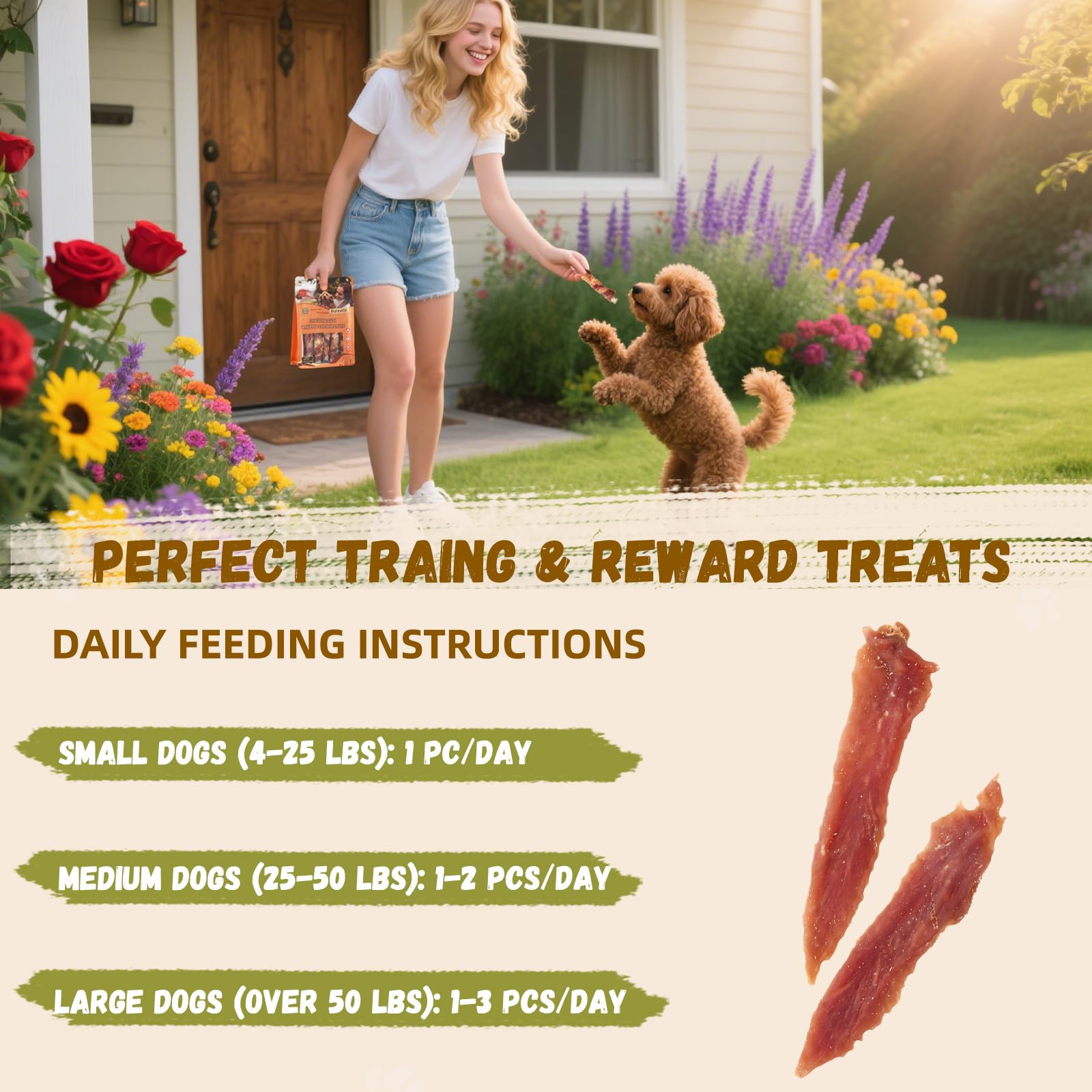 Furmate Duck Jerky Tenders crunchy-chewy texture for canine enrichment