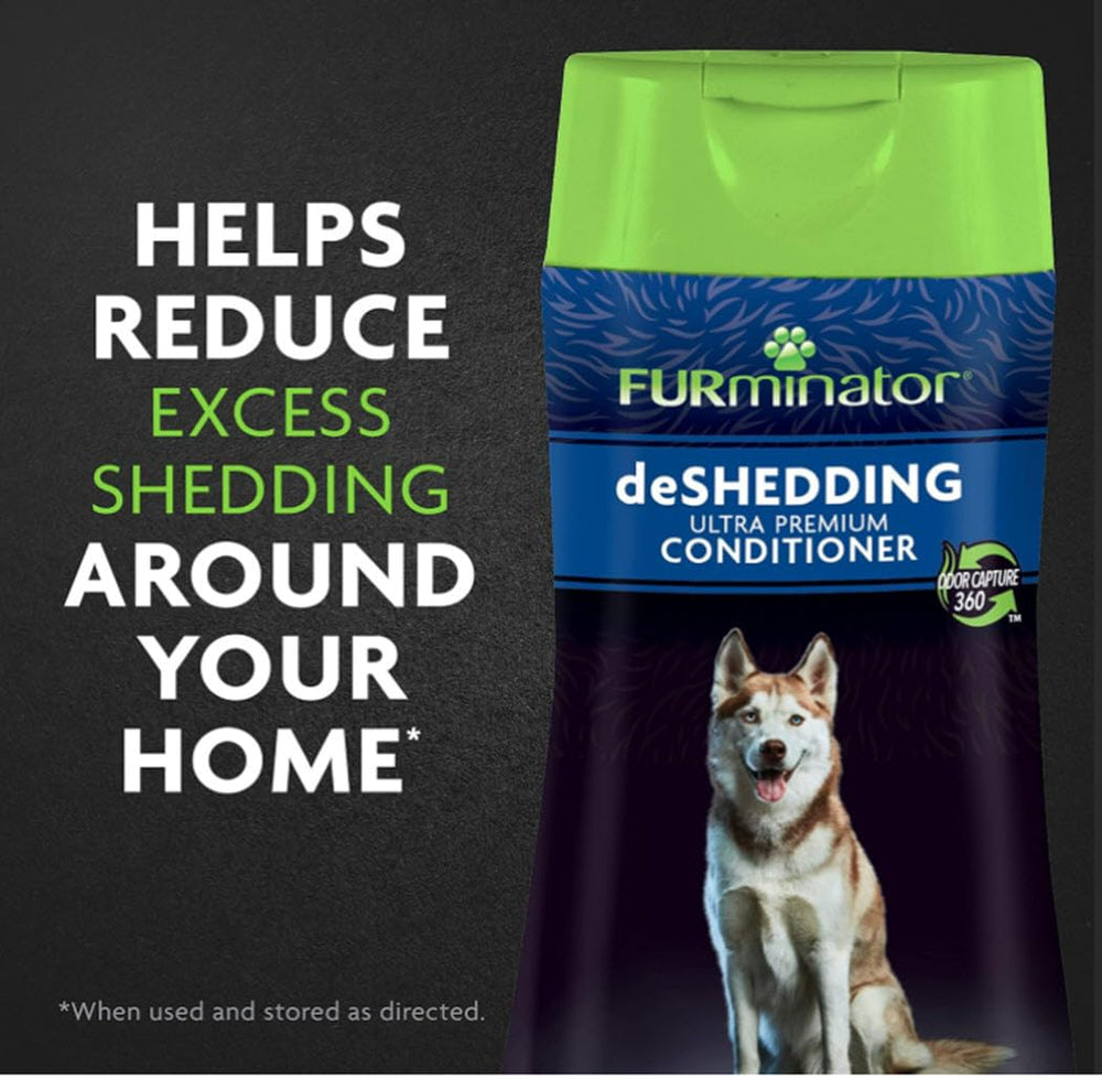 FURminator bundle packaging closeup shows the complete deshedding system