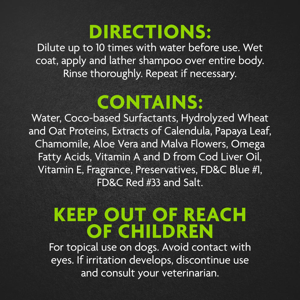 Foamy lather application by FURminator shampoo demonstrates gentle cleansing