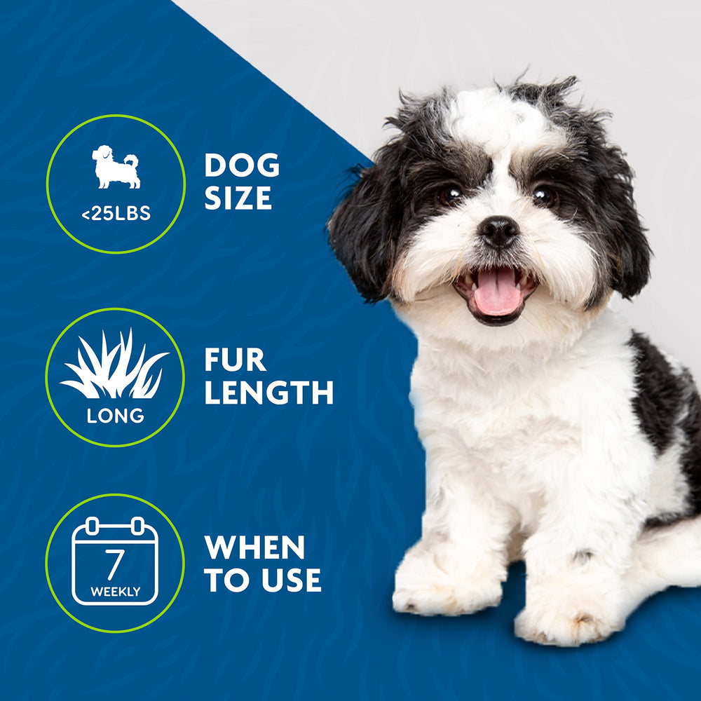 Double-coat use demonstrates effectiveness for dogs with thicker undercoats.