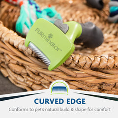 FURminator deshedding tool skin guard preventing edge digging during grooming