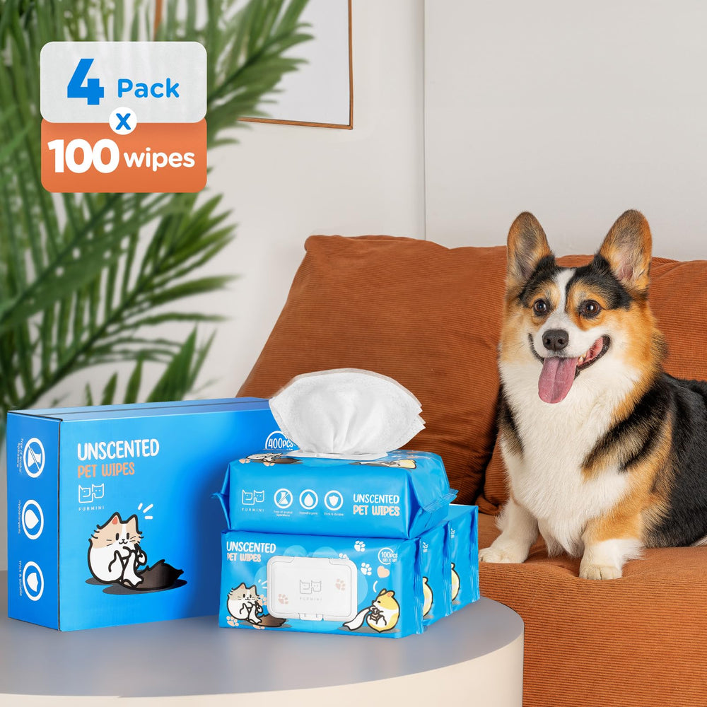 Furmini Unscented Pet Wipes cat paw cleaning keeps paws clean and irritation-free.
