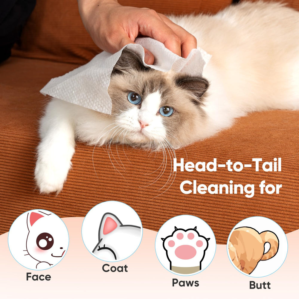 Furmini Unscented Wipes deodorizing sheen promotes fresh fur between baths.