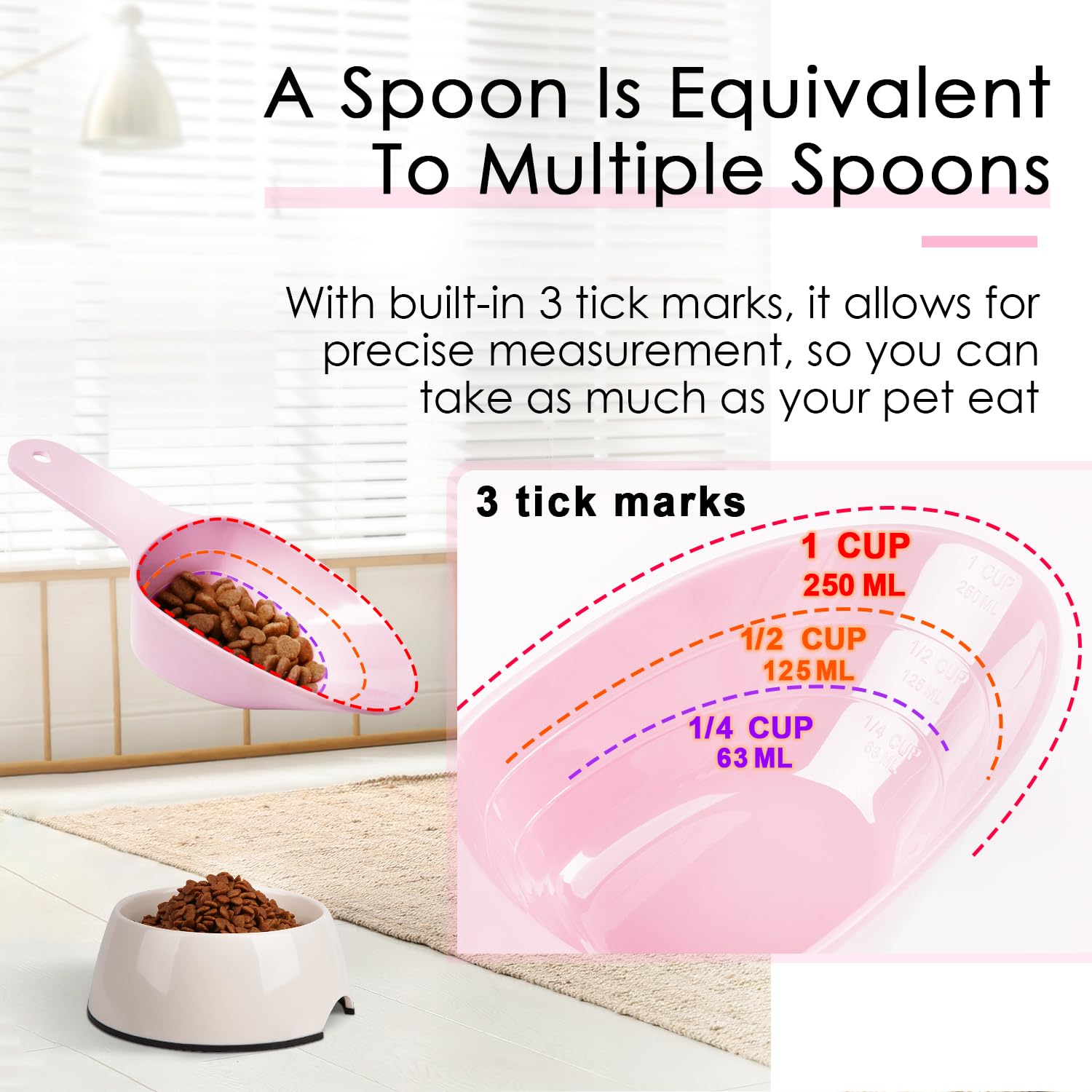 FURMYLOVE dog food scoop is dishwasher-safe for easy cleanup