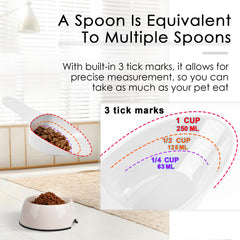 FURMYLOVE dog food scoop dishwasher safe for easy cleaning after meals.