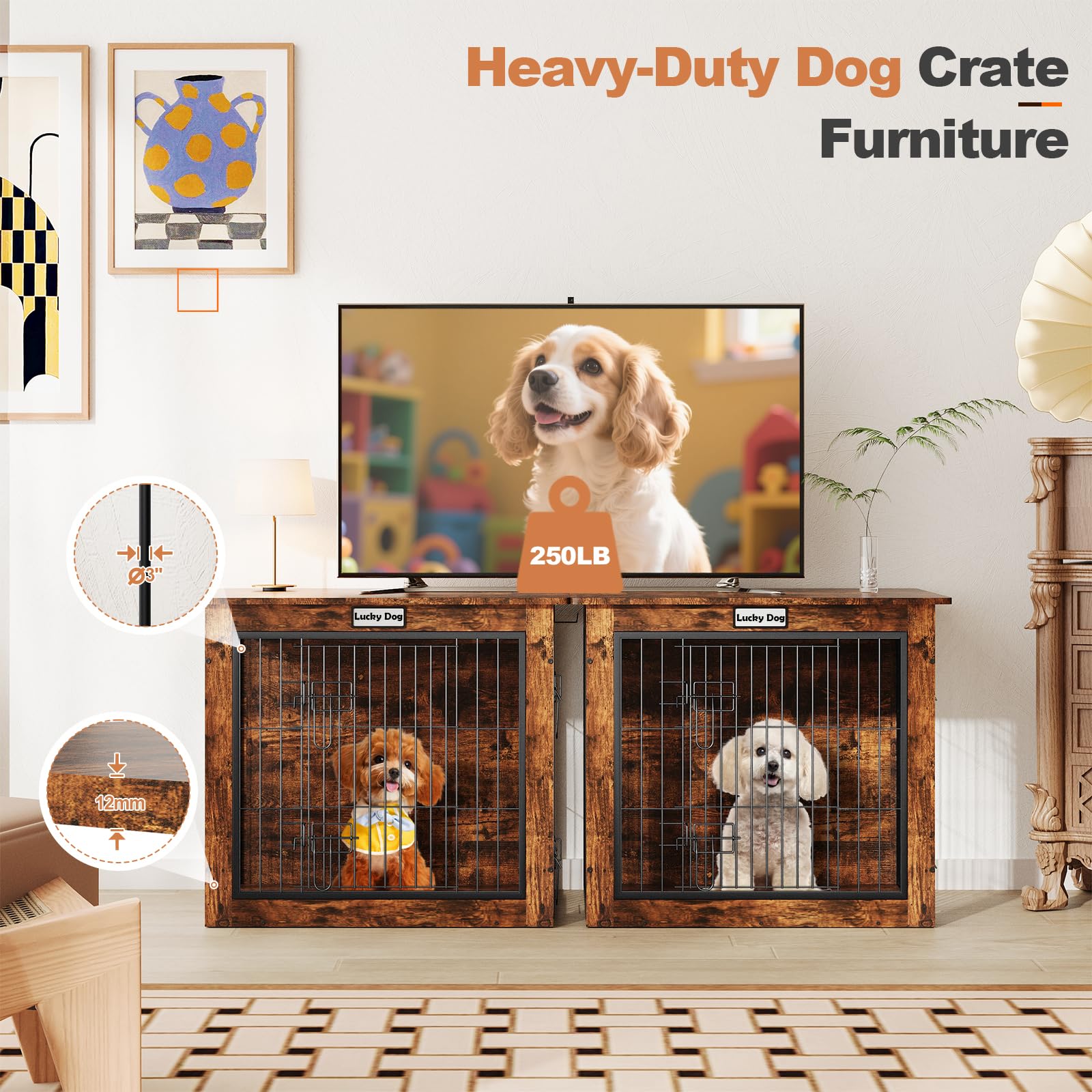 FurnPulse Dog Crate End Table durable construction ensures long-lasting safety