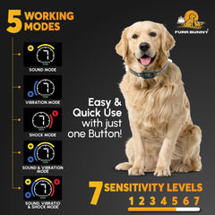 FURR BUNNY bark collar beep mode offers gentle cues during outdoor walks