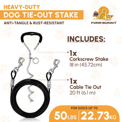 FURR BUNNY spiral-stake 18in anchors securely for outdoor play.