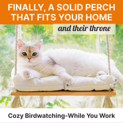 Furrfinity cat window perch with soft cushion for cozy resting