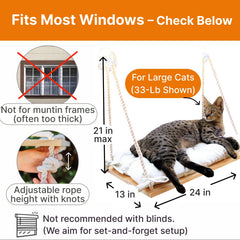 Furrfinity window-mounted perch installed easily with tool-free setup