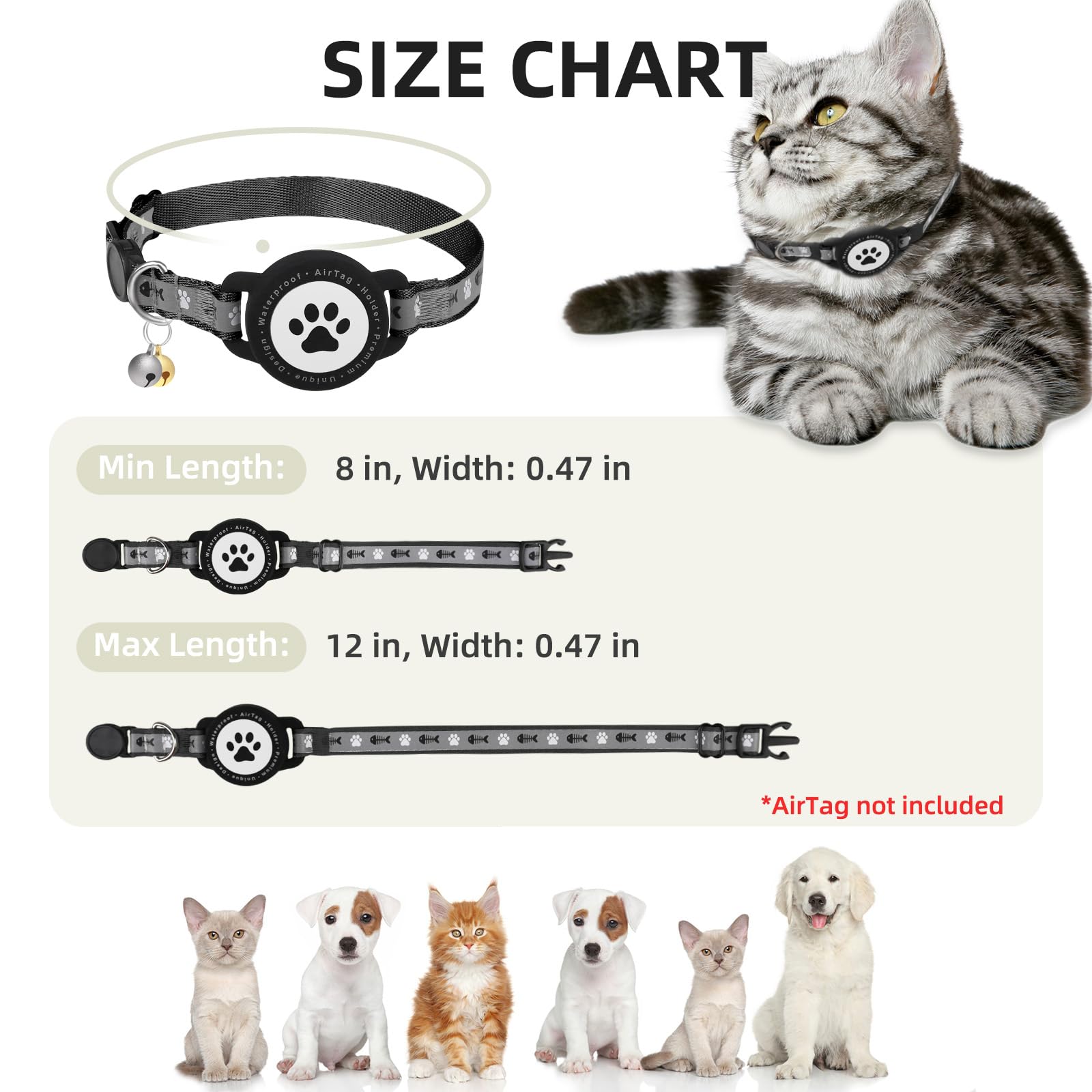 Furrigo reflective cat collar glints in sunlight for safer nocturnal adventures.