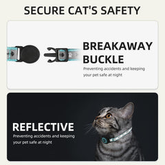 Soft, durable collar resting on a cat fur for all-day comfort.