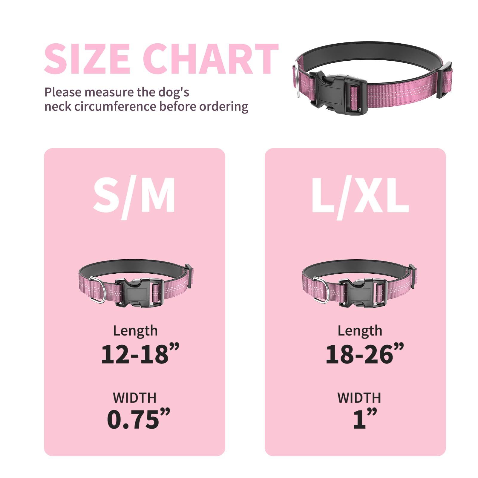 Furrigo pink-dog-collar color option adds style while keeping pets visible and comfortable.