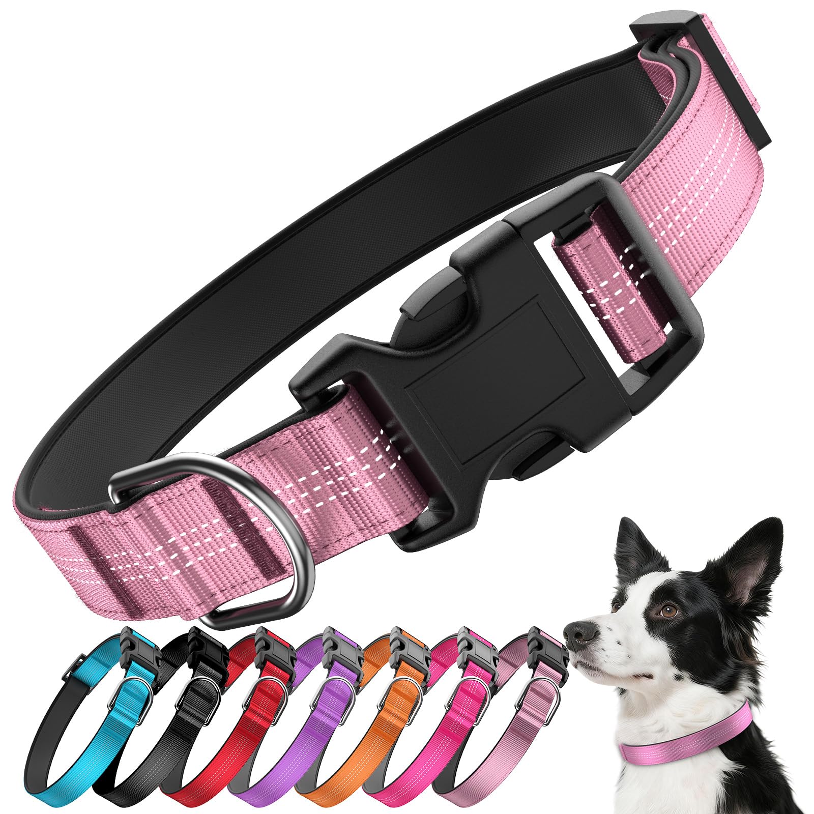 Furrigo reflective-dog-collar-buckle for safer night walks and quick emergency release.