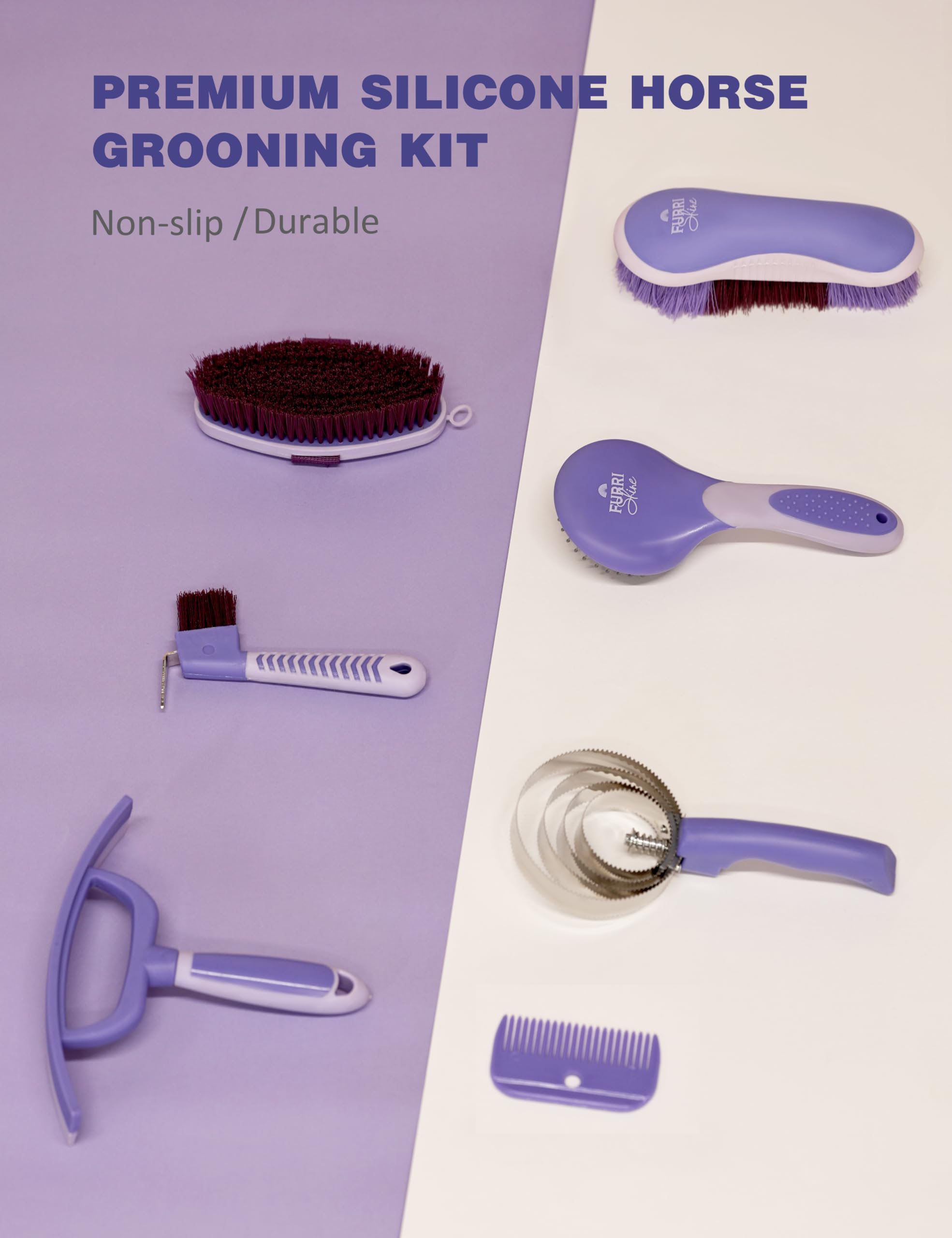 Furrishine hoof pick with brush helps clean hooves and prevent dirt buildup