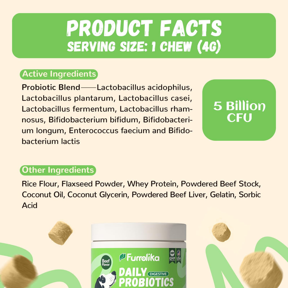 Furrolika Probiotics for Dogs immune-support visual emphasizing gut health