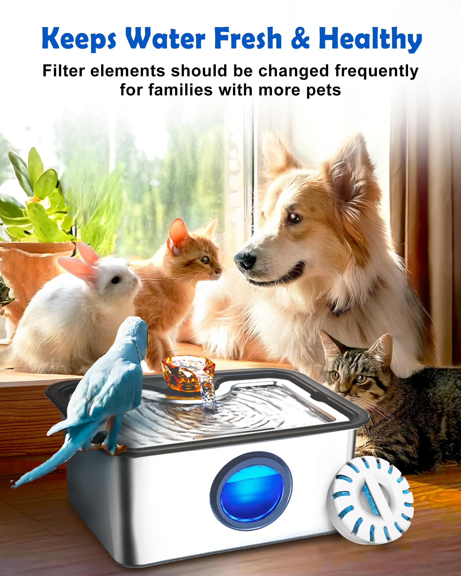 FurryPlanet filter element pack pump-filter-pads-included aids maintenance and upkeep.