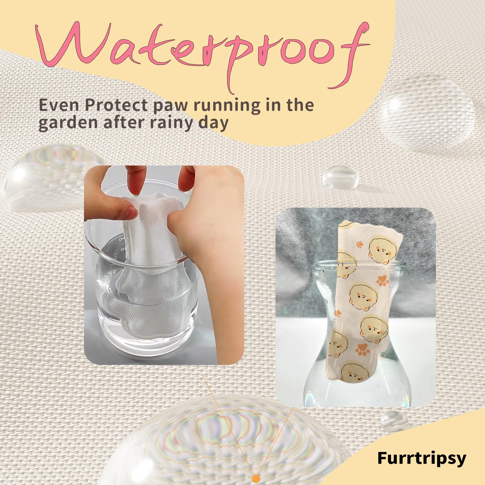 Furrtripsy paw protection boots with bandages supporting post-injury care