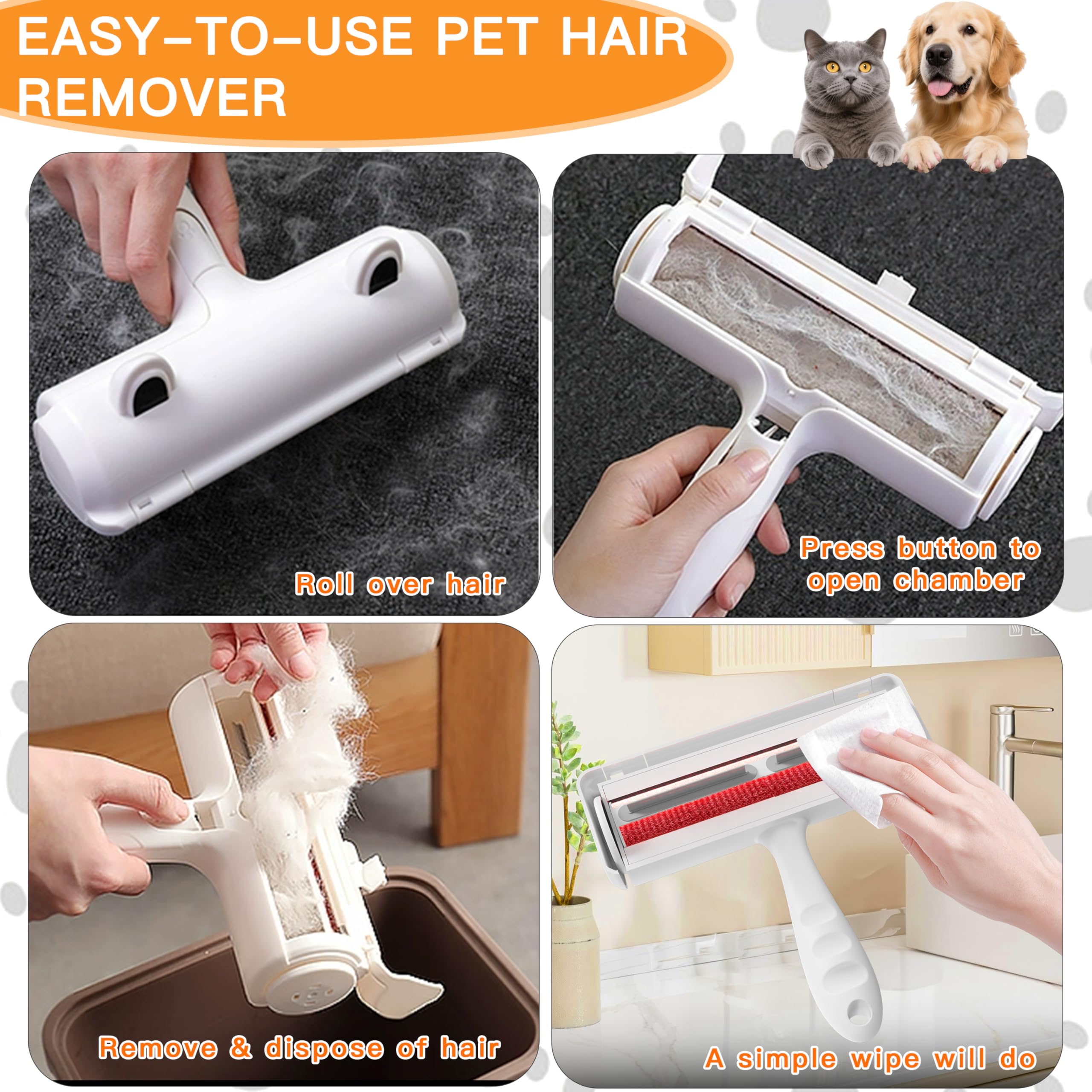 Furry Fun ergonomic handle reduces hand fatigue during use