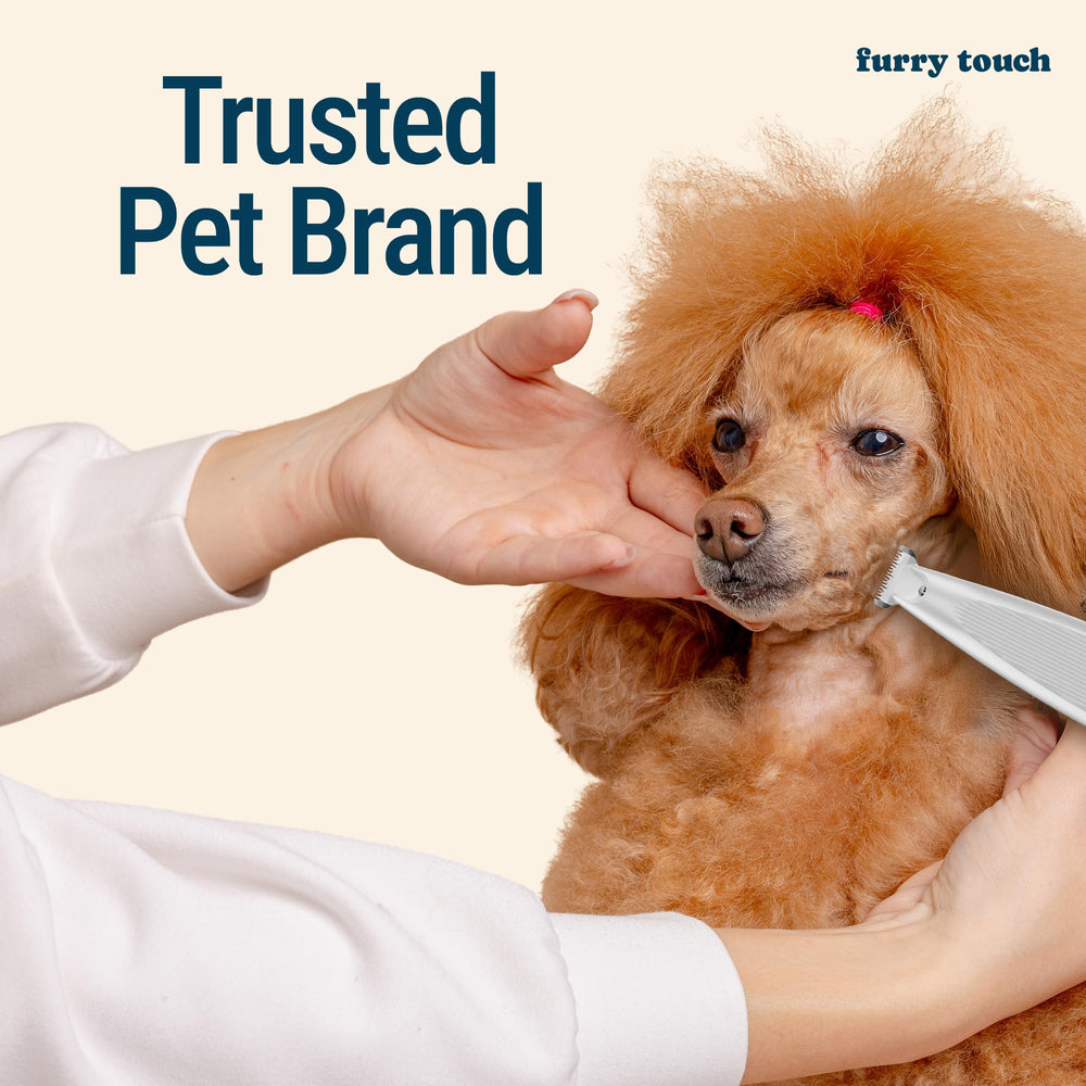 Furry Touch packaged grooming kit ready for home or travel use