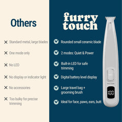 Furry Touch travel bag with accessories for on-the-go grooming