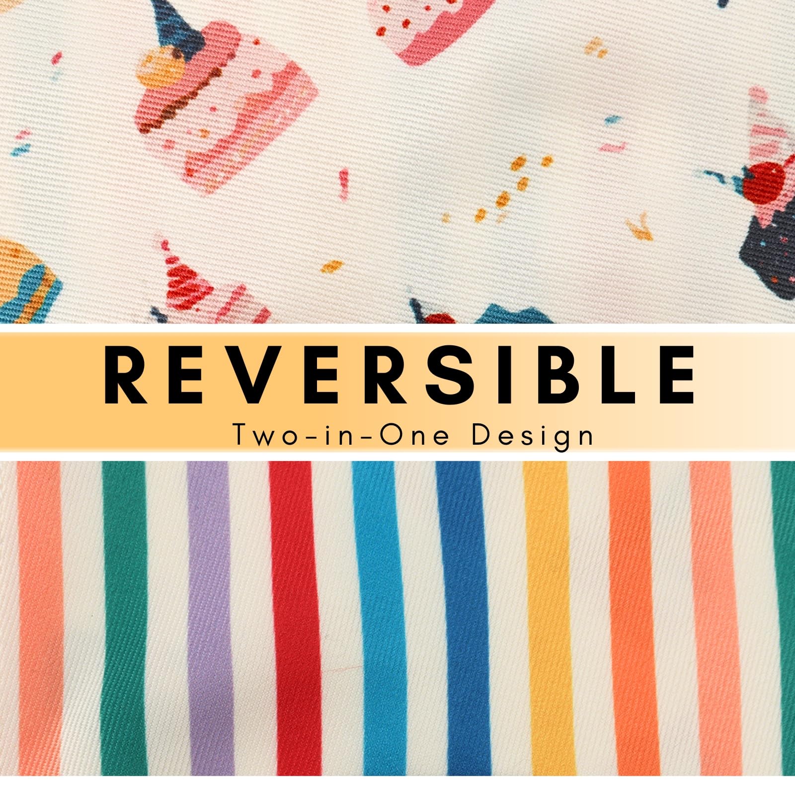 Furry Whisper bandana reversible design provides two looks for quick styling