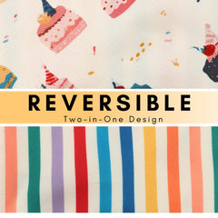 Furry Whisper bandana reversible design provides two looks for quick styling