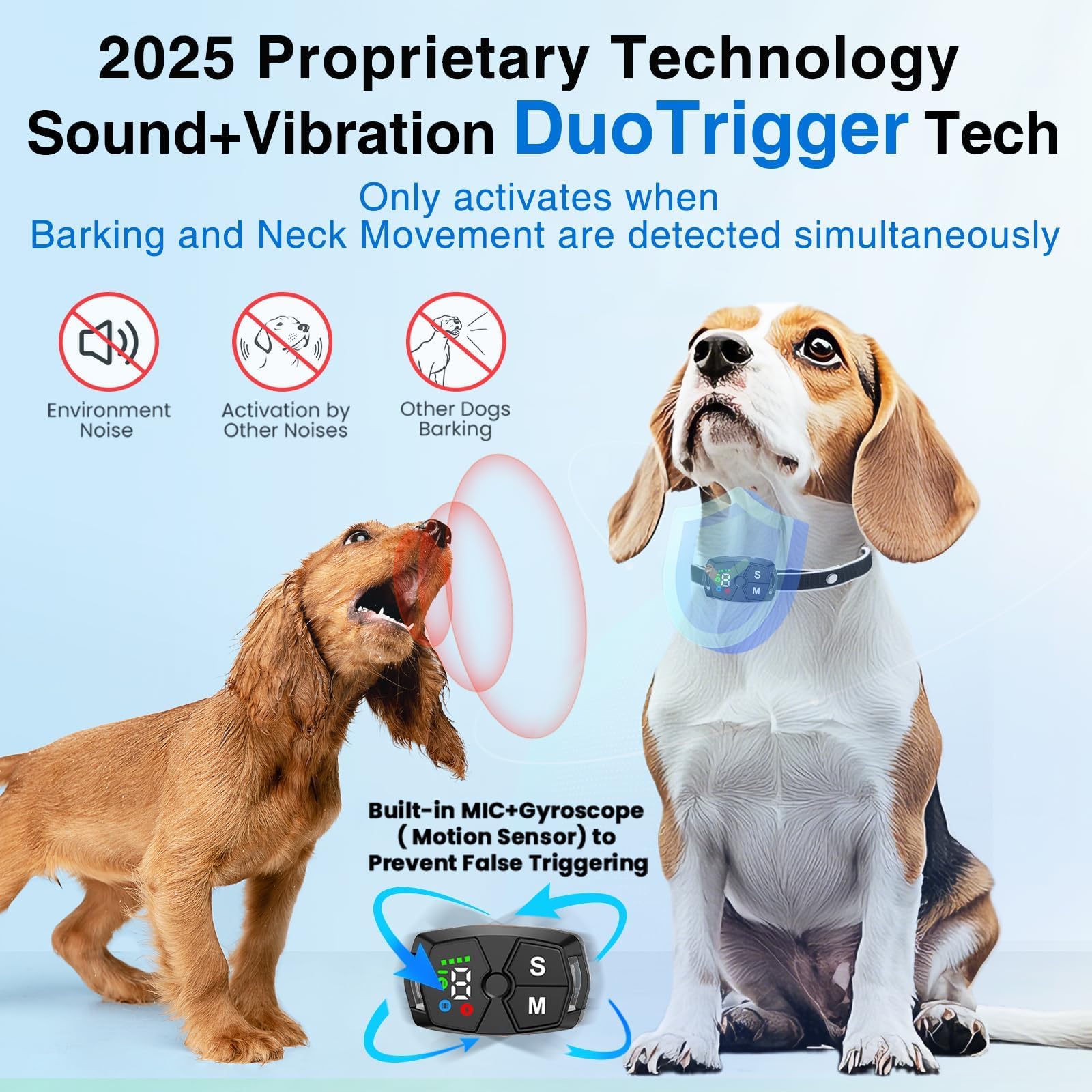 Furryastro bark collar AI chip detects barking and movement accurately