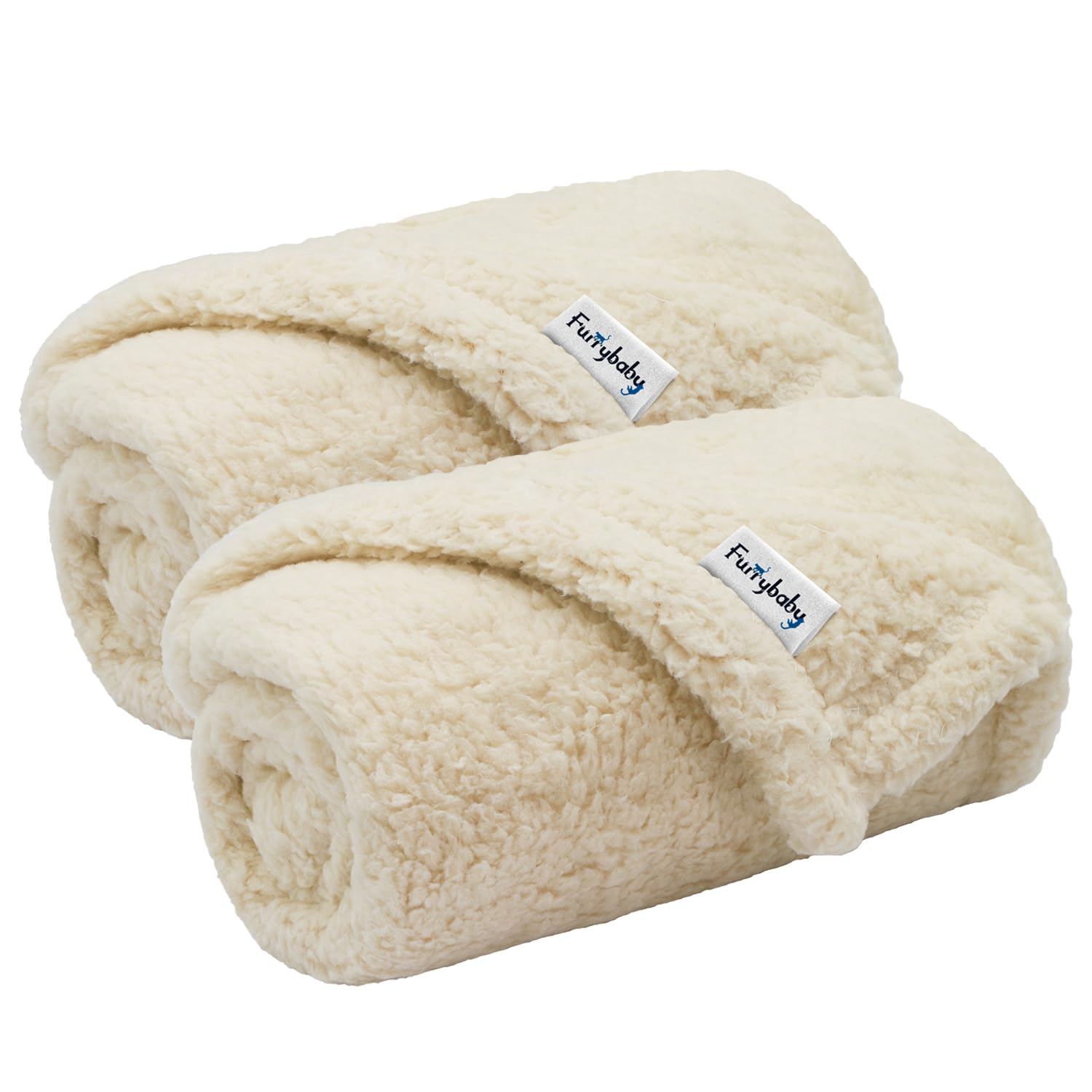 Furrybaby 2-in-1 puppy blanket pack folded for easy storage and portability.