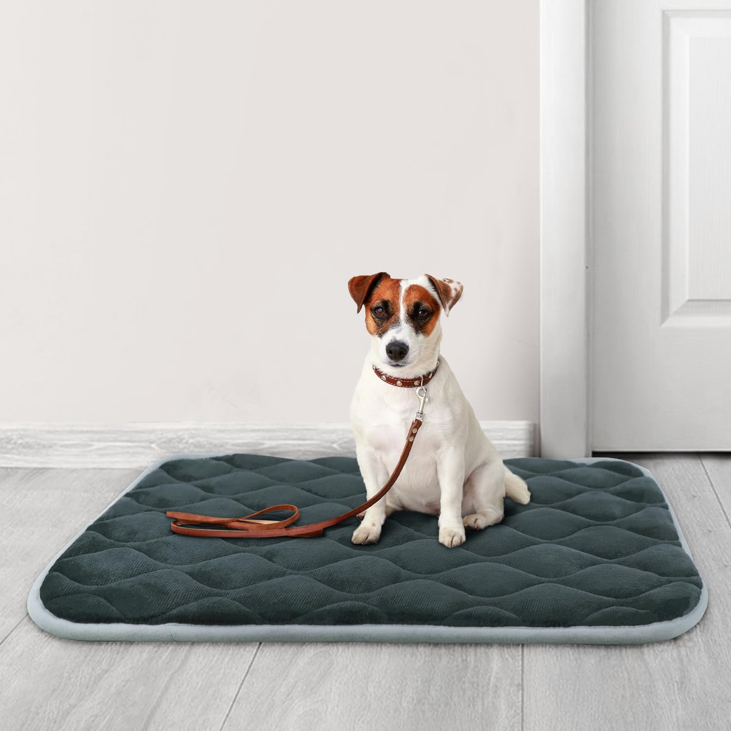 FurryBaby dog bed mat anti-slip bottom keeps it in place on floors.