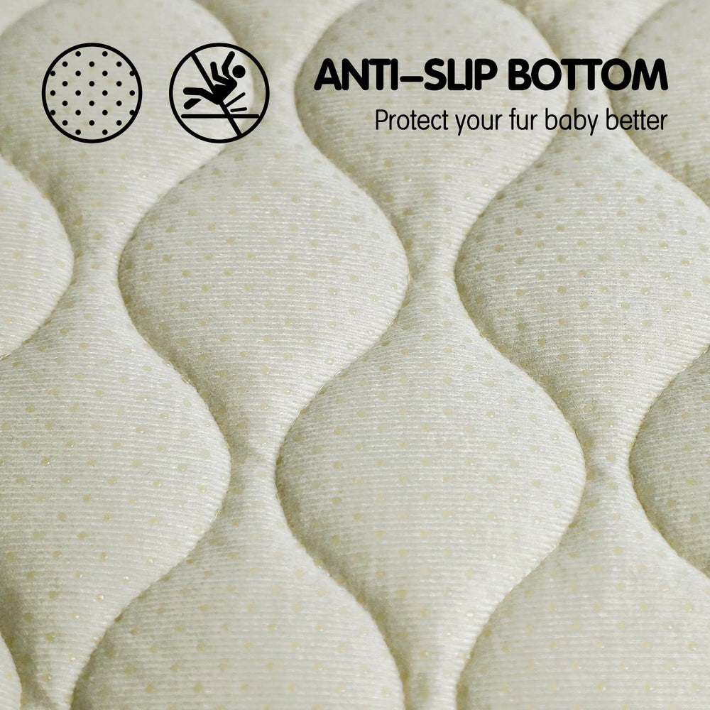 FurryBaby grey crate pad offers practical style and comfy rest.