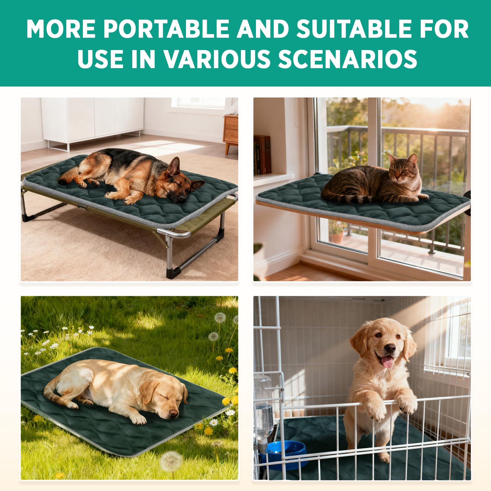 Furrybaby dog bed mat protects floors and fur from mess
