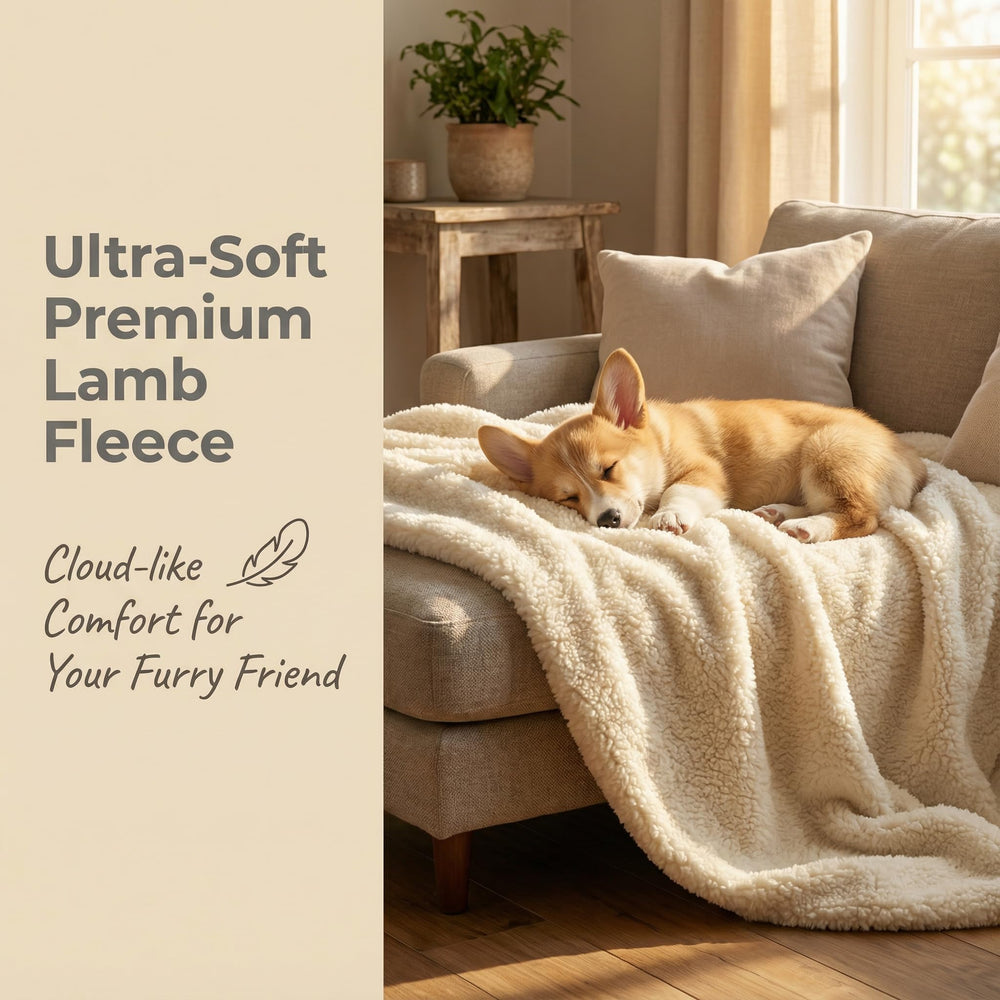 Manta furrybaby para perros grandes en cama y sofá