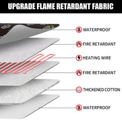 furrybaby heating pad chew-resistant cord prevents nibbling and electrical risk.