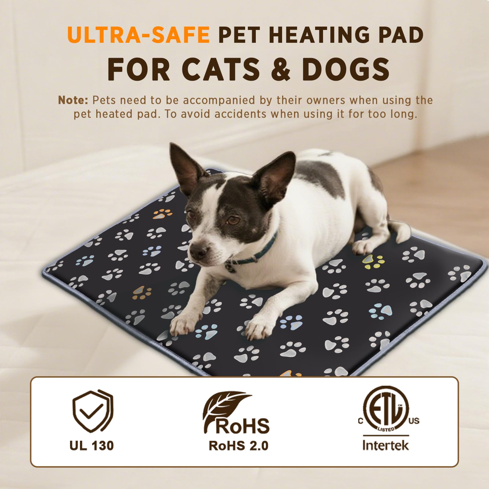 furrybaby pet heating pad chew-resistant wire reduces bite risk during playtime