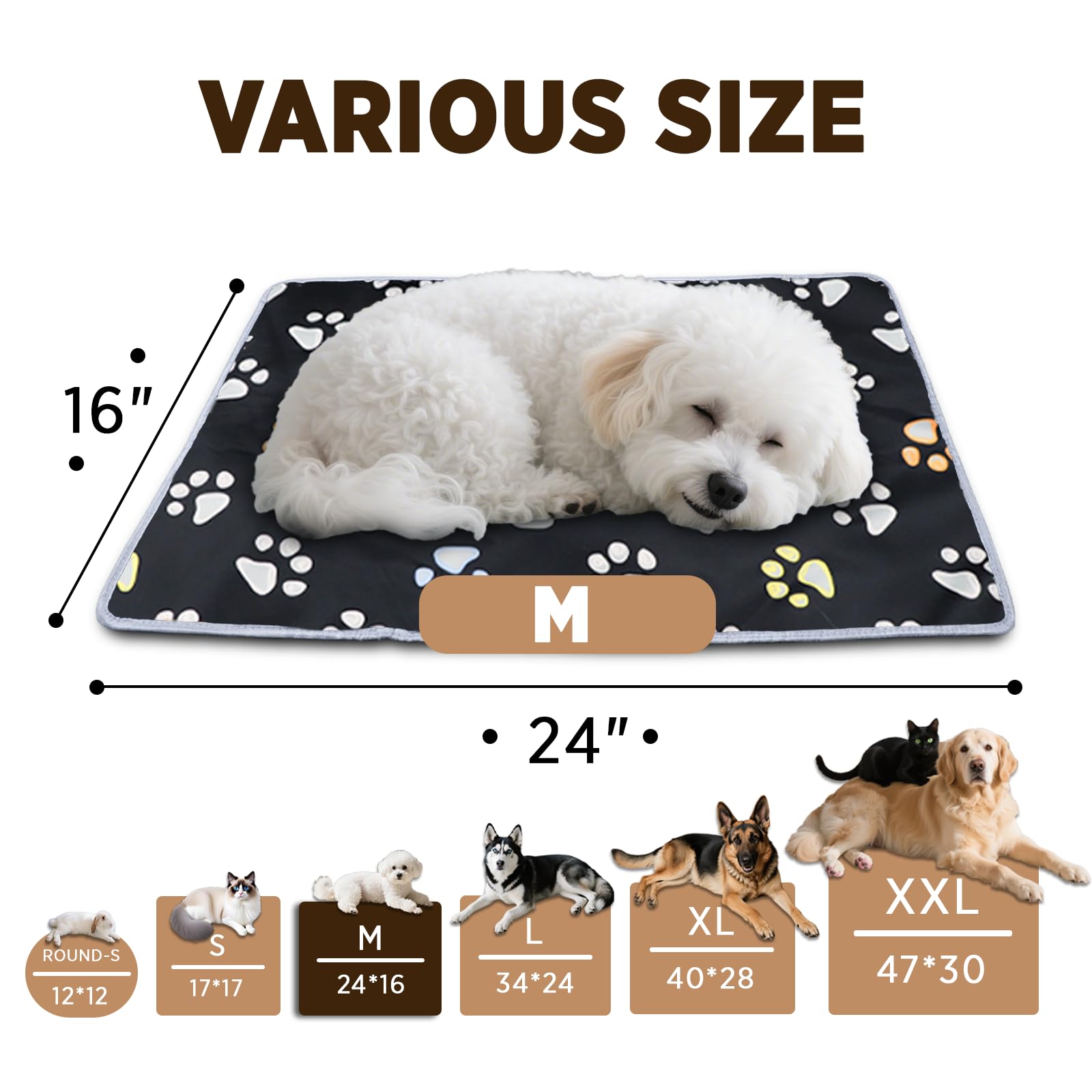 furrybaby pet heating pad scratch-resistant fabric endures daily use and easy cleaning