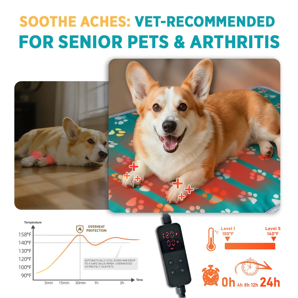 Furrybaby heating pad smart switch with timer and temperature options.