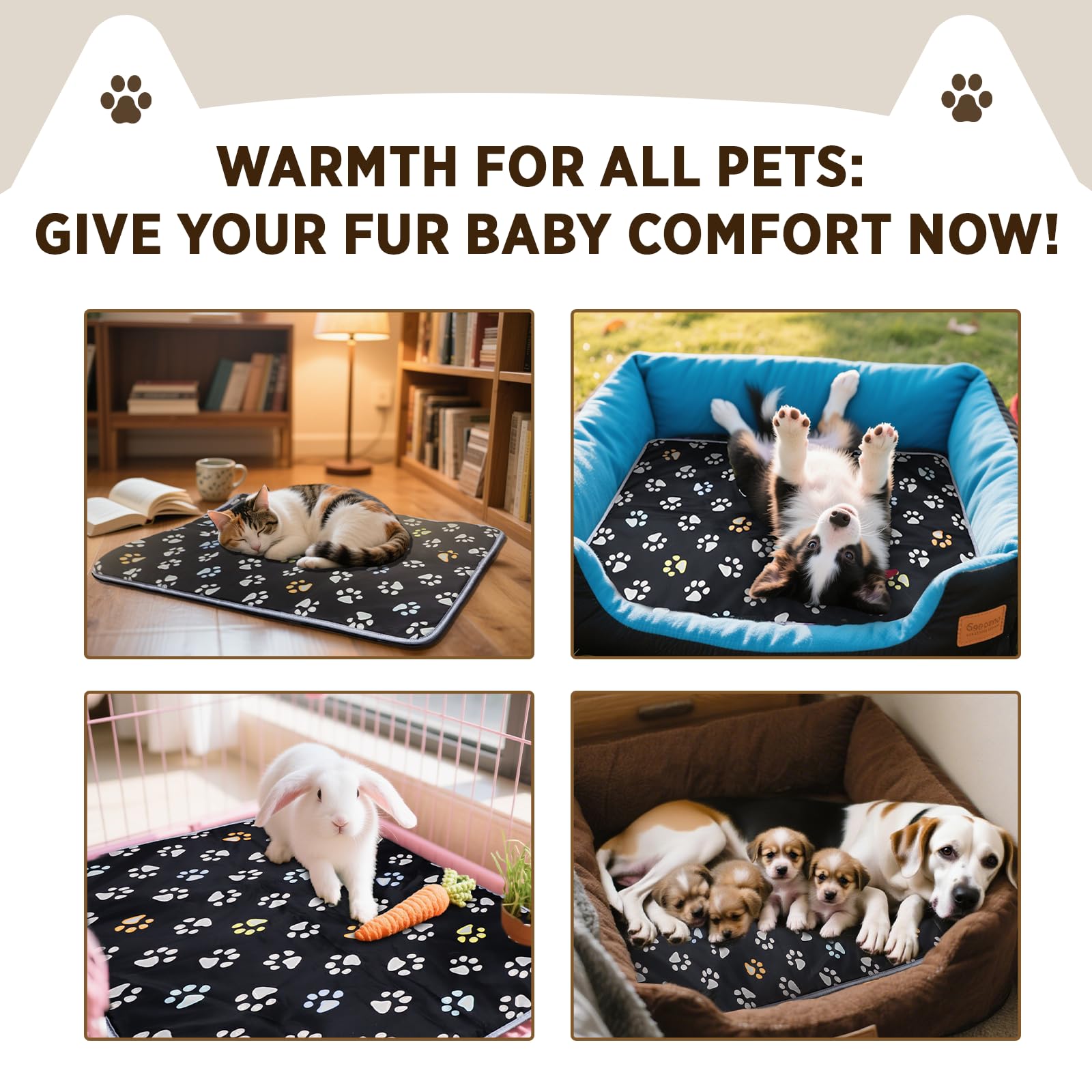 FurryBaby pad with stitched edge showcases durable seams for daily use.
