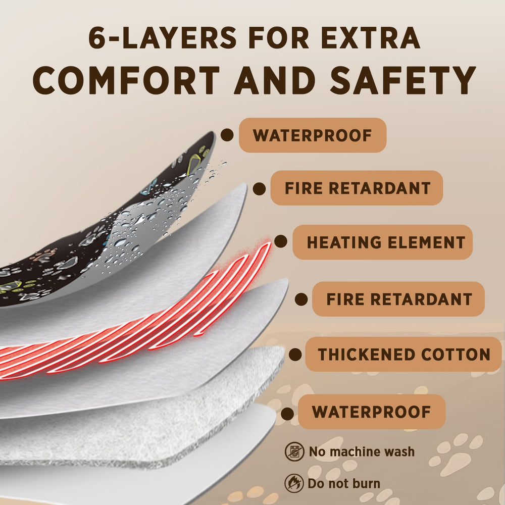 furrybaby pet heating pad timer controls for flexible, scheduled warmth by day or night