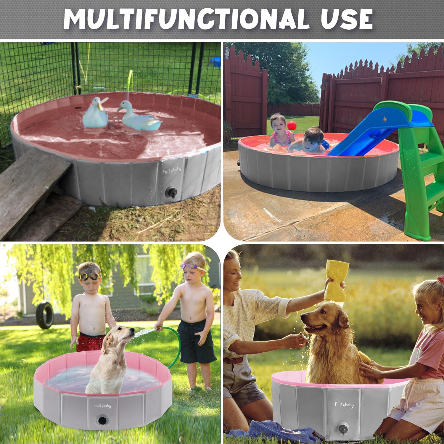 Furrybaby pool multi-use bath or play setup for baths or ball pits