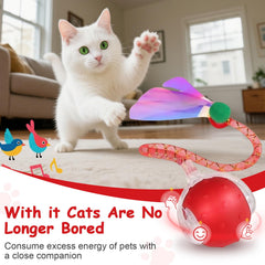 FurryJoy Interactive Ball with bionic tail enhances chase instincts during play