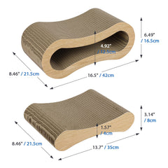Furrytale 2-in-1 cat scratch pad side view emphasizes flip-to-use functionality and durability.