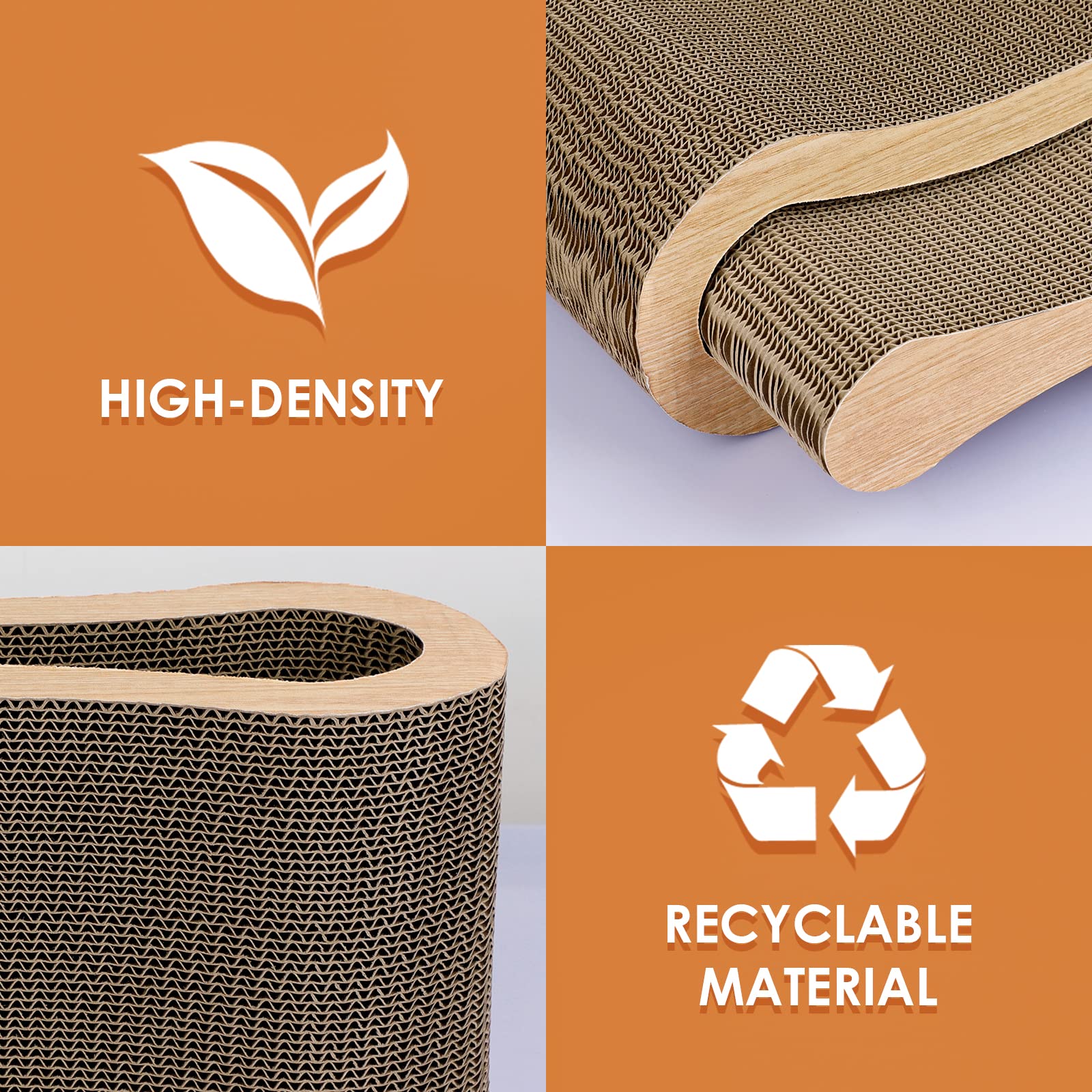 Furrytale corrugated cardboard material emphasizes durability and paws-friendly texture.