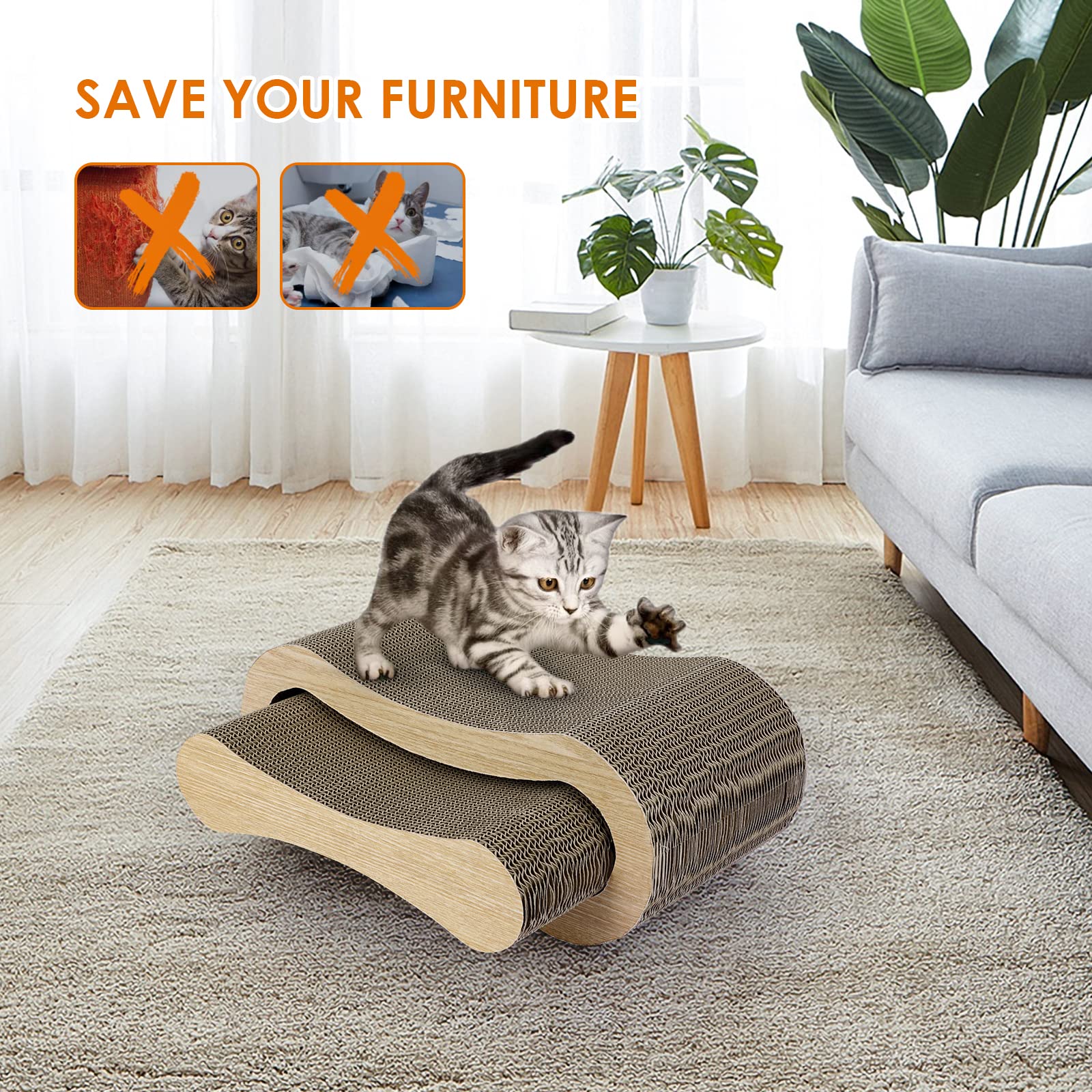 Furrytale lounge surface design captures a stylish, space-saving feline-friendly perch.