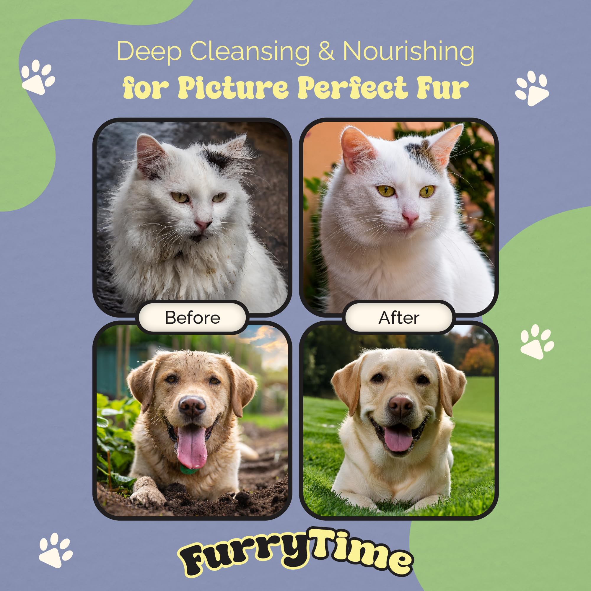 FURRYTIME disposable wipes for multi-pet care and easy cleanup
