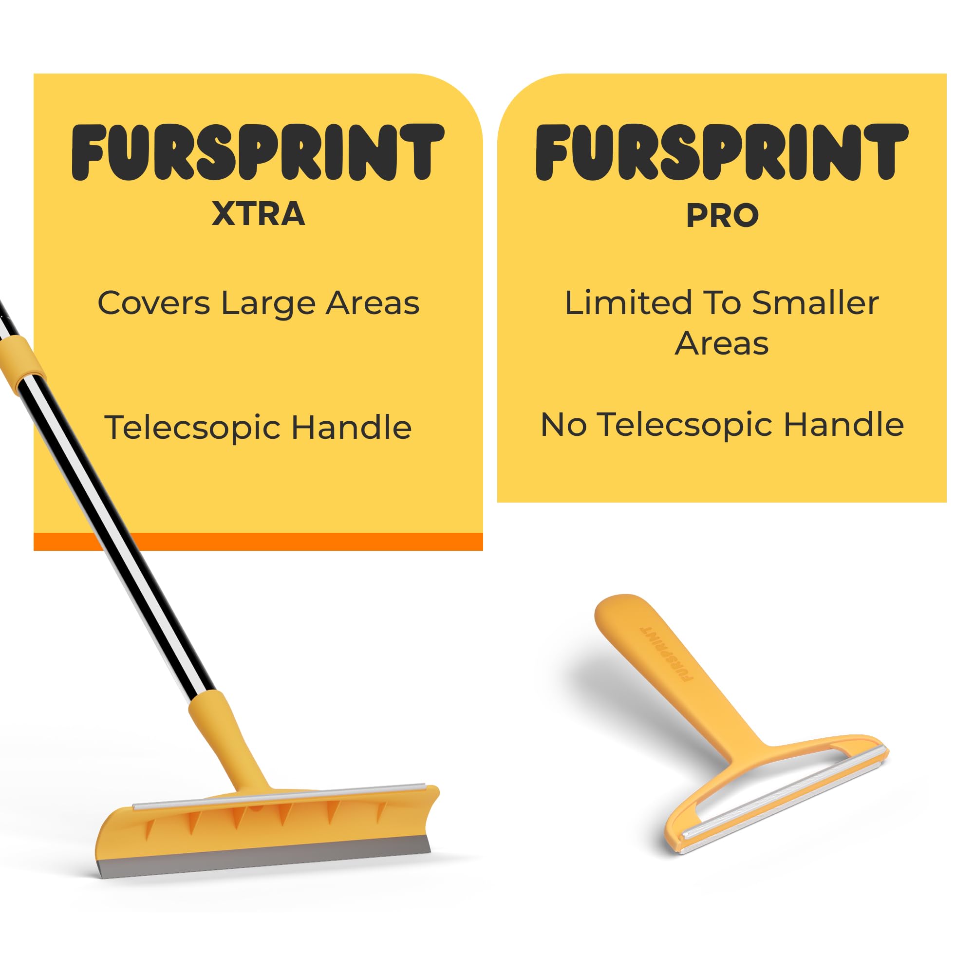 Fursprint carpet rake assembly guide showing setup steps