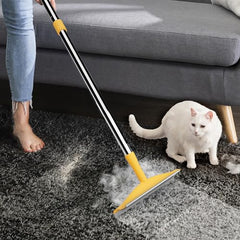 Fursprint carpet rake extended with 60-inch handle for deep cleaning