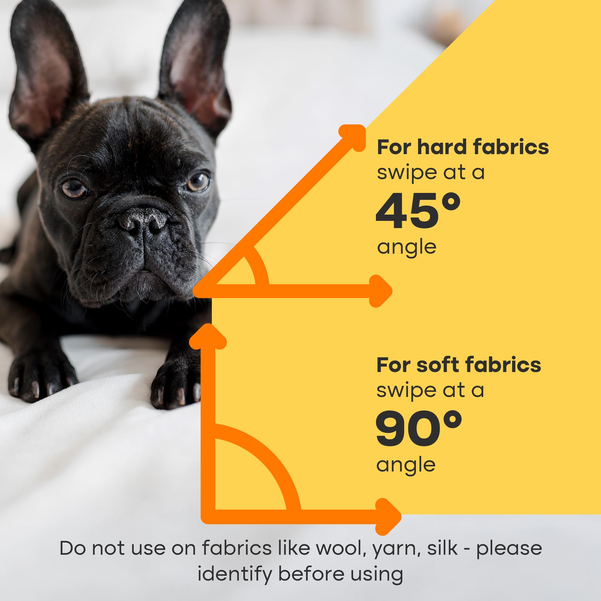 Fursprint embedded fur removal capability pulls stubborn fibers from fabrics