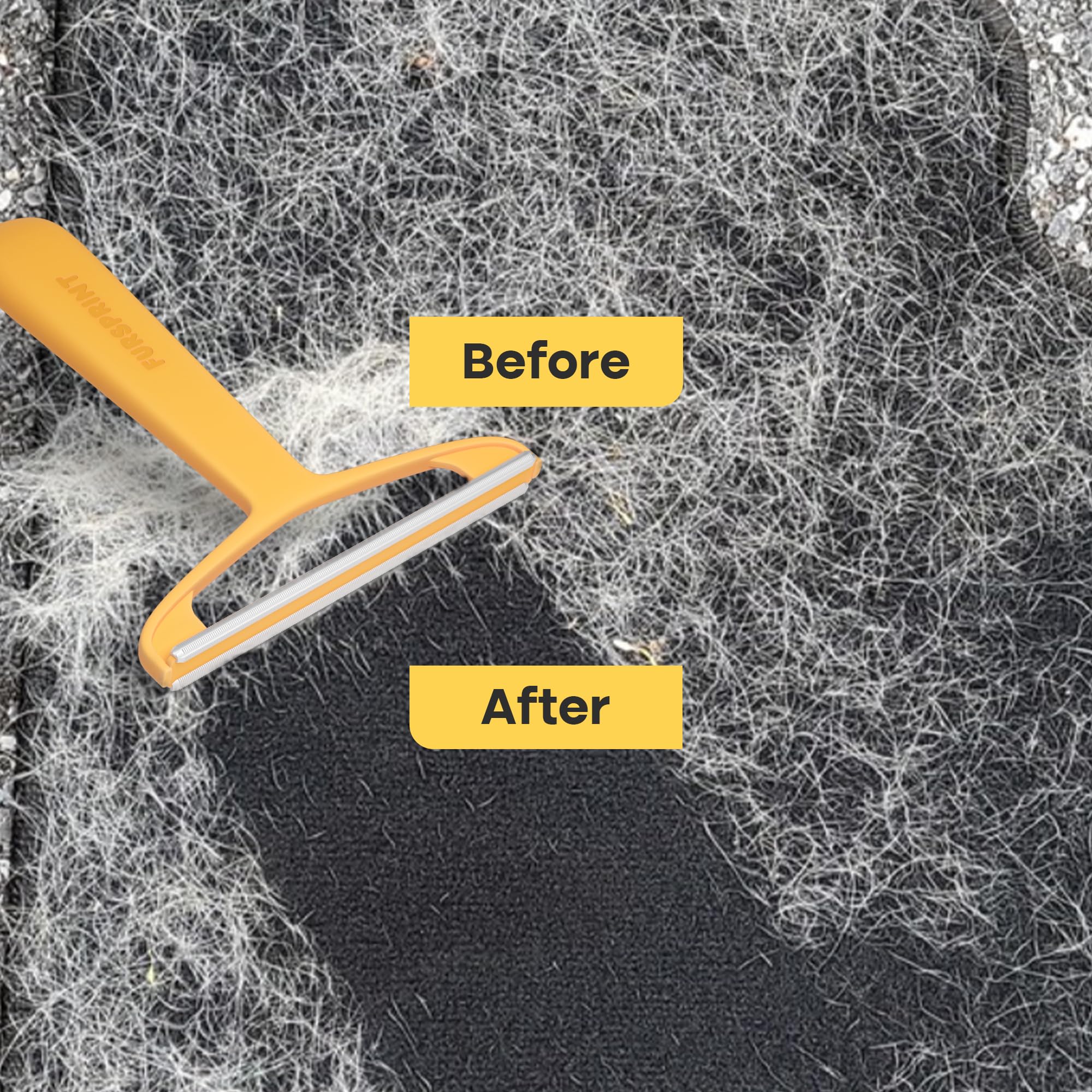Fursprint Pro pet hair remover tool cleaning is simple with a quick wipe after use.