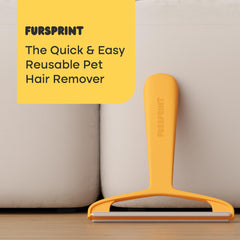 Fursprint Pro pet hair remover tool on car interior keeps seats clean and fresh.